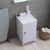 Lavatoio con mobile 45x50 cm bianco lucido con asse inclusa Anteprima dell’immagine prodotto 1