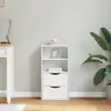 vidaXL Armoire d'appoint avec tiroirs ODDA Blanc Pin massif Voir les images du produit 3
