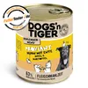 A can of dog food with illustrations and text. Produktbild-Vorschau