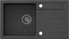 VBChome Spülbecken 77 x 44 cm Schwarz Granit Einzelbecken Produktbild-Vorschau 1