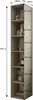 A tall, narrow bookshelf with several shelves, each displaying decorative items. Produktbild-Vorschau