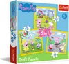 Prasiatko Peppa Krásny deň - Puzzle 3v1 20-50 dielikov Náhľad obrázku produktu 6
