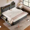 Flieks Polsterbett 160x200cm mit USB und Steckdosen, Produktbild-Vorschau 2