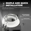 Ledvion LED Einbaustrahler Rund Weiss 3W dimmbar Warmweiss Produktbild-Vorschau 3