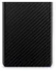 A close-up of a black carbon fiber textured phone skin. Produktbild-Vorschau