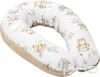 Boho Bears & Cappuccino Soft Velvet V-förmige Kissen Produktbild-Vorschau 1