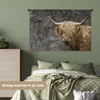 MuchoWow® Wandteppich Wandbehang Schottische Hochlandrind - Produktbild-Vorschau 4