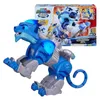 A toy cat-like creature with robotic limbs and a box of the same toy in the background. Anteprima dell’immagine prodotto