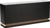 Sideboard mit 3 Türen - Mit LED-Beleuchtung - MDF - Schwarz Produktbild-Vorschau 4