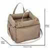 Ledertragetasche, Hundebett oder Tasche fürs Auto, beige Produktbild-Vorschau 5