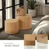 Ensemble de 2 tables basses DANNY rondes aspect bois de Voir les images du produit 4