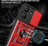 A close-up of a red and black phone case with a magnetic mount. Produktbild-Vorschau