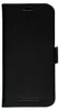 A black leather flip case for a smartphone, shown closed. Anteprima dell’immagine prodotto