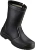A black winter boot with white stitching and a zipper closure, shown against a white background. Produktbild-Vorschau
