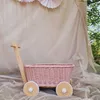 WikliBOX - Wiklinowy wózek na zabawki w kolorze różowym. Podgląd zdjęcia produktu 5