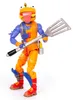 A toy action figure of a character with a hamburger for a head, holding a spatula. Produktbild-Vorschau