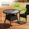 Juskys Polyrattan Gartentisch Yoro rund - wetterfest Ø 80 Produktbild-Vorschau 4