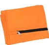 An orange laundry bag with a zipper is folded and presented against a white background. Produktbild-Vorschau