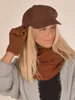 styleBREAKER Uni Strick Loop Schal kariert, Uni Feinstrick Produktbild-Vorschau 2