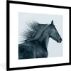 MuchoWow® Gerahmtes Poster Pferd - Friese - Wind 40x40 cm - Produktbild-Vorschau 1