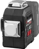A close-up, angled view of a black and silver laser level tool with a battery pack attached. Produktbild-Vorschau