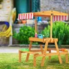 relaxdays Kindersitzgruppe mit Dach für den Garten Produktbild-Vorschau 2