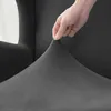 Elastischer Velours-Sesselbezug für Ohrensessel in Schwarz Produktbild-Vorschau 3