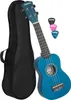 Ukulele soprano Linden Blue (incl. borsa non imbottita, 3 Anteprima dell’immagine prodotto 1