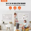 VEVOR 36"x24" weiße Korktafel mit Leinenoberfläche – Produktbild-Vorschau 2