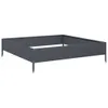 vidaXL Letto rialzato antracite 100x100x26 cm in acciaio Anteprima dell’immagine prodotto 1