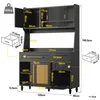 okwish Vitrine mit Platten für Küche und Produktbild-Vorschau 6