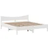 vidaXL Massivholzbett ohne Matratze Weiß 180x200 cm Produktbild-Vorschau 5