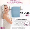4er Set Duschtücher Plain hellblau 70x140 : 70x140 : Produktbild-Vorschau 2