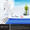 A pool solar cover roller system and a solar cover are shown next to a pool with decorative elements like lounge chairs, a cactus, and a flamingo float. Produktbild-Vorschau