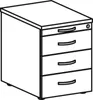 Geramöbel Rollcontainer mit 3 Metall-Schubfächern und Produktbild-Vorschau 7