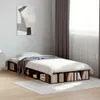 vidaXL Bettgestell Räuchereiche 75x190 cm Holzwerkstoff Produktbild-Vorschau 2