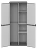 Armoire porte-balais en résine 2 portes, étagères réglables Voir les images du produit 1