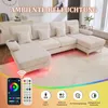 okwish Modernes Ecksofa mit LED Ambientebeleuchtung & der Produktbild-Vorschau 3