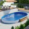 Ovalbecken 4,50 x 2,50 x 1,50 m blau, Folie 0,80 mm Produktbild-Vorschau 1