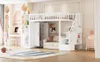 Hochbett 90x200 cm mit Kleiderschrank, Regalen & Produktbild-Vorschau 8
