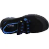 A top-down view of a black and blue safety shoe against a white background. Náhled obrázku produktu