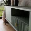 TV-Schrank MIDNIGHT mit Schubladen auf Gestell Grün Produktbild-Vorschau 2