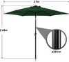 TolleTour ombrellone a sbalzo 270 cm con LED solare, Anteprima dell’immagine prodotto 2
