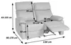 2er Kinosessel MCW-L93, Relaxsessel Fernsehsessel Sofa, Produktbild-Vorschau 7