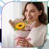 Bouquet de fleurs, tournesol, savon, rose rose, cadeau Voir les images du produit 6
