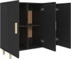 vidaXL Kredens czarny 90x34x80 cm materiał drewnopochodny Podgląd zdjęcia produktu 3