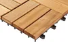 A close-up view of interlocking wooden deck tiles. Náhled obrázku produktu