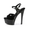 GLEAM-609 Damen Sandale von Pleaser, Schwarz Lack , EU 40, Produktbild-Vorschau 3