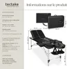 Table de massage pliante à 3 zones - noir Voir les images du produit 6