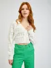 Orsay Cremefarbene gemusterte Strickjacke für Damen Produktbild-Vorschau 1